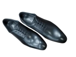 Salo Mens Black Oxford Lace-up Leather Dress Shoes