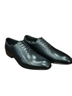 Salo Mens Black Oxford Lace-up Leather Dress Shoes