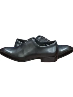 Salo Mens Black Oxford Lace-up Leather Dress Shoes