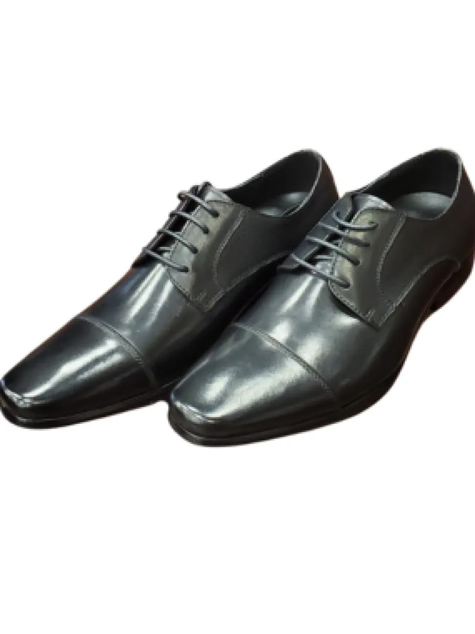 Salo NY Mens Black Cap Toe Lace Up Oxford Leather Dress Shoes