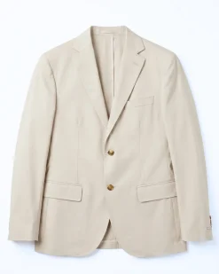 Santorelli Mens Solid Ivory Half Canvassed Notch Lapel Classic Fit 2-Button Stretch Suit - 40R