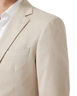 Santorelli Mens Solid Ivory Half Canvassed Notch Lapel Classic Fit 2-Button Stretch Suit - 40R