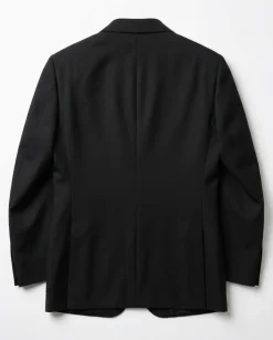 Sartoria Mazara Black Fine Crosshatch Weave Slim Fit Wool 2-Button Suit
