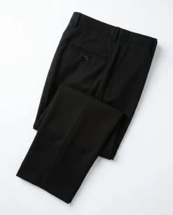 Sartoria Mazara Black Fine Crosshatch Weave Slim Fit Wool 2-Button Suit