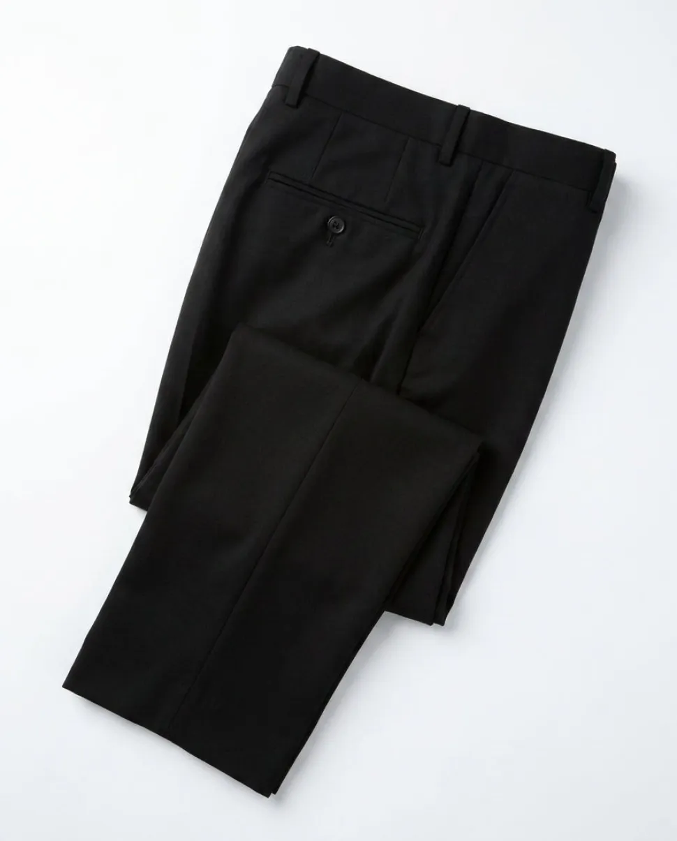 Sartoria Mazara Black Fine Crosshatch Weave Slim Fit Wool 2-Button Suit