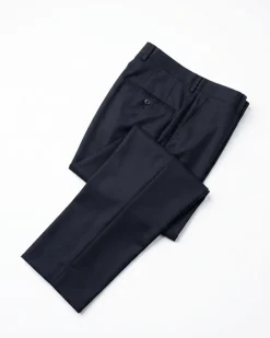 Sartoria Mazara Mens Black Tonal Stripe Slim Fit Wool 2-Button Suit