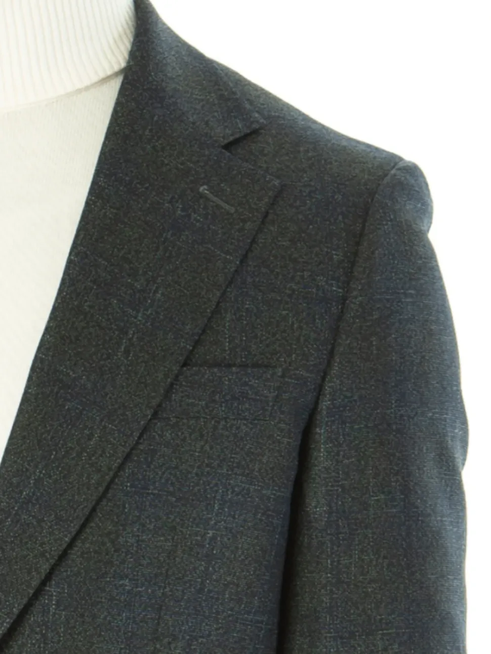 Sartoria Mazara Mens Classic Fit Green With Blue Check 2 Button Stretch Blazer Sportcoat