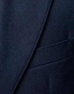 Sartoria Mazara Mens Navy Blue Weave Classic Fit 100% Wool Blazer Sportcoat
