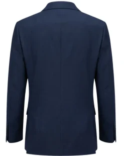 Sartoria Mazara Mens Navy Blue Weave Classic Fit 100% Wool Blazer Sportcoat
