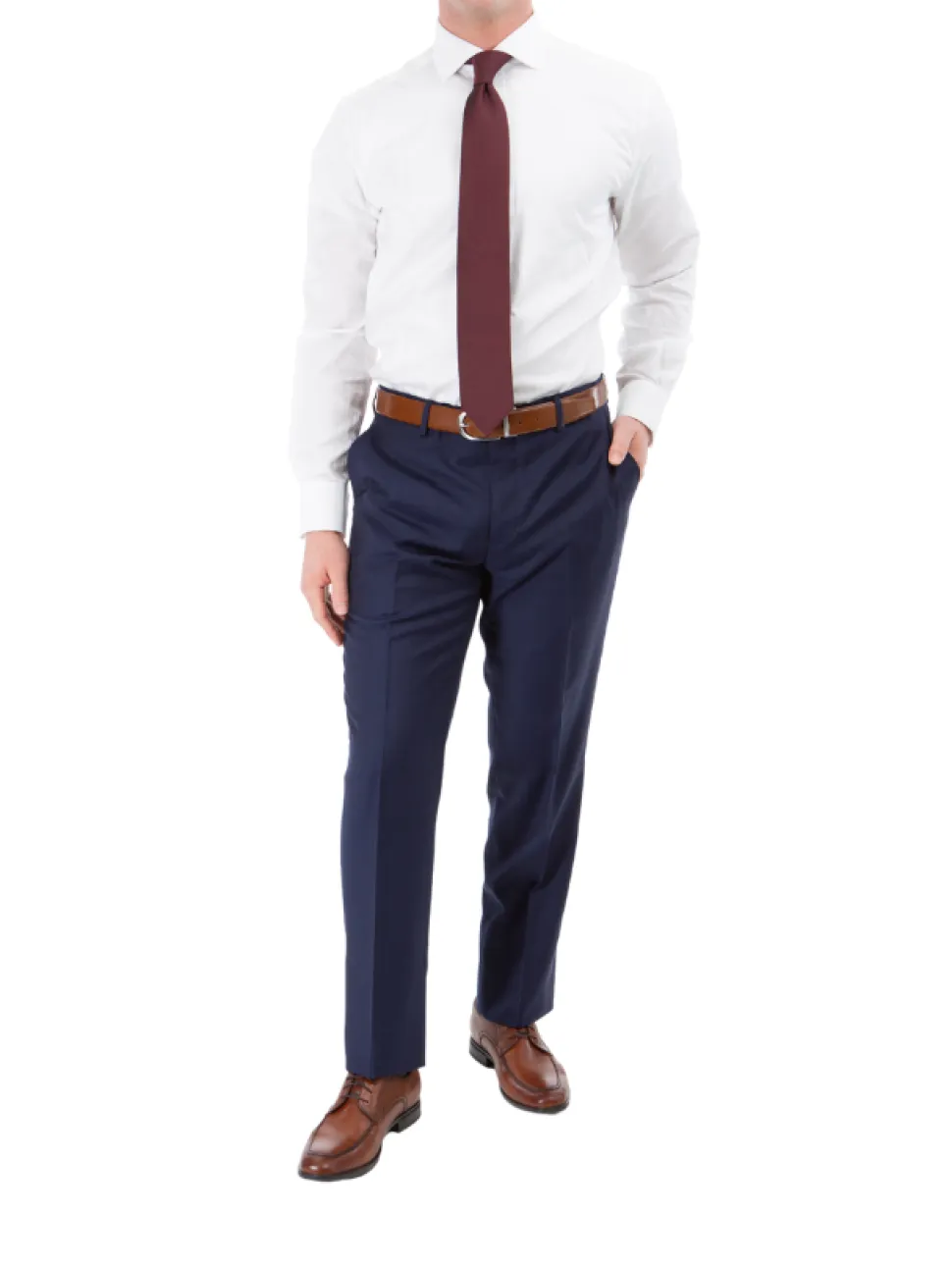 Sartoria Mazara Mens Navy Blue Classic Fit Wool Silk 2 Piece Suit