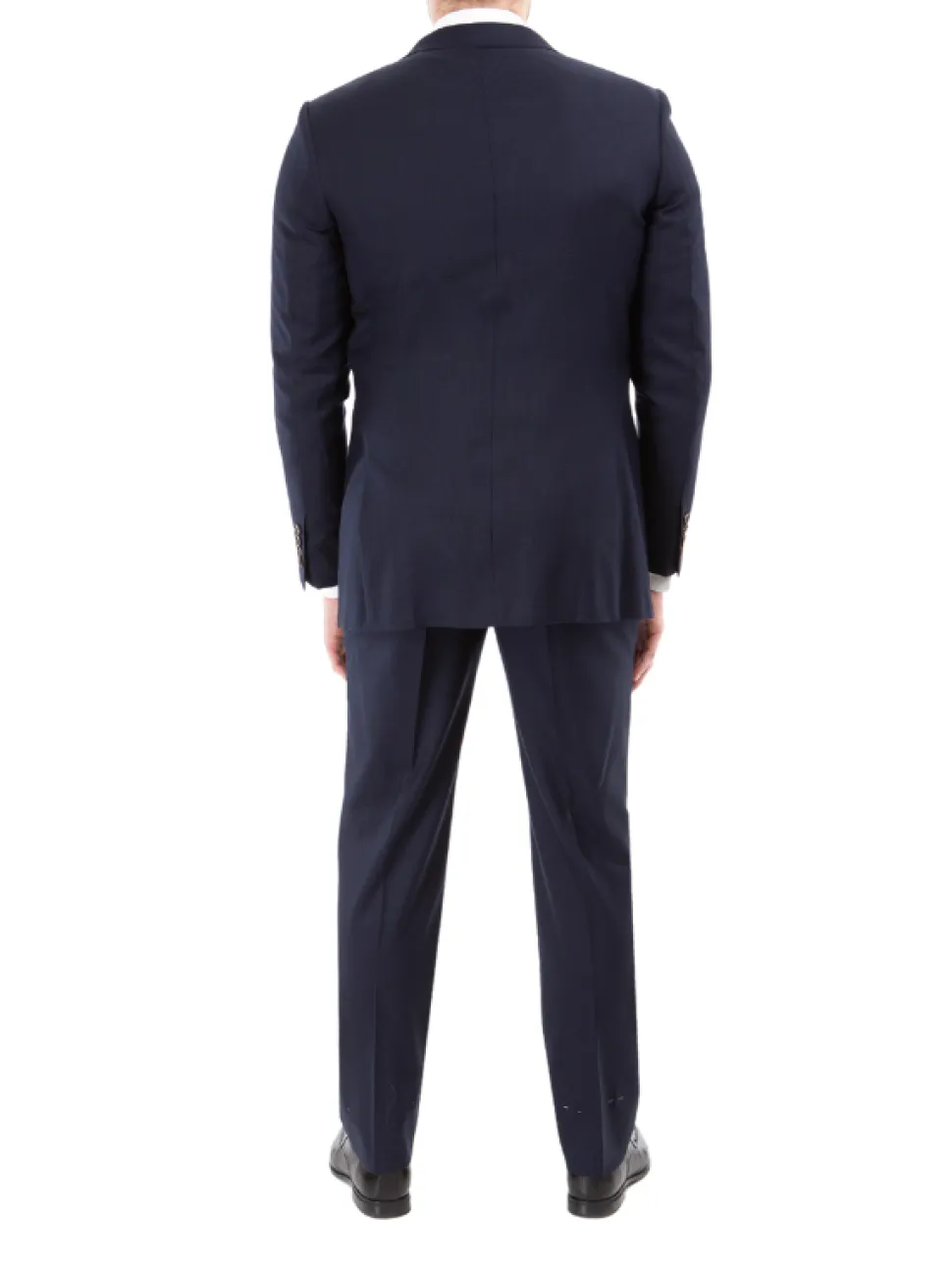 Sartoria Mazara Mens Slim Fit Navy Blue Mini Check 100% Wool 2 Piece Suit