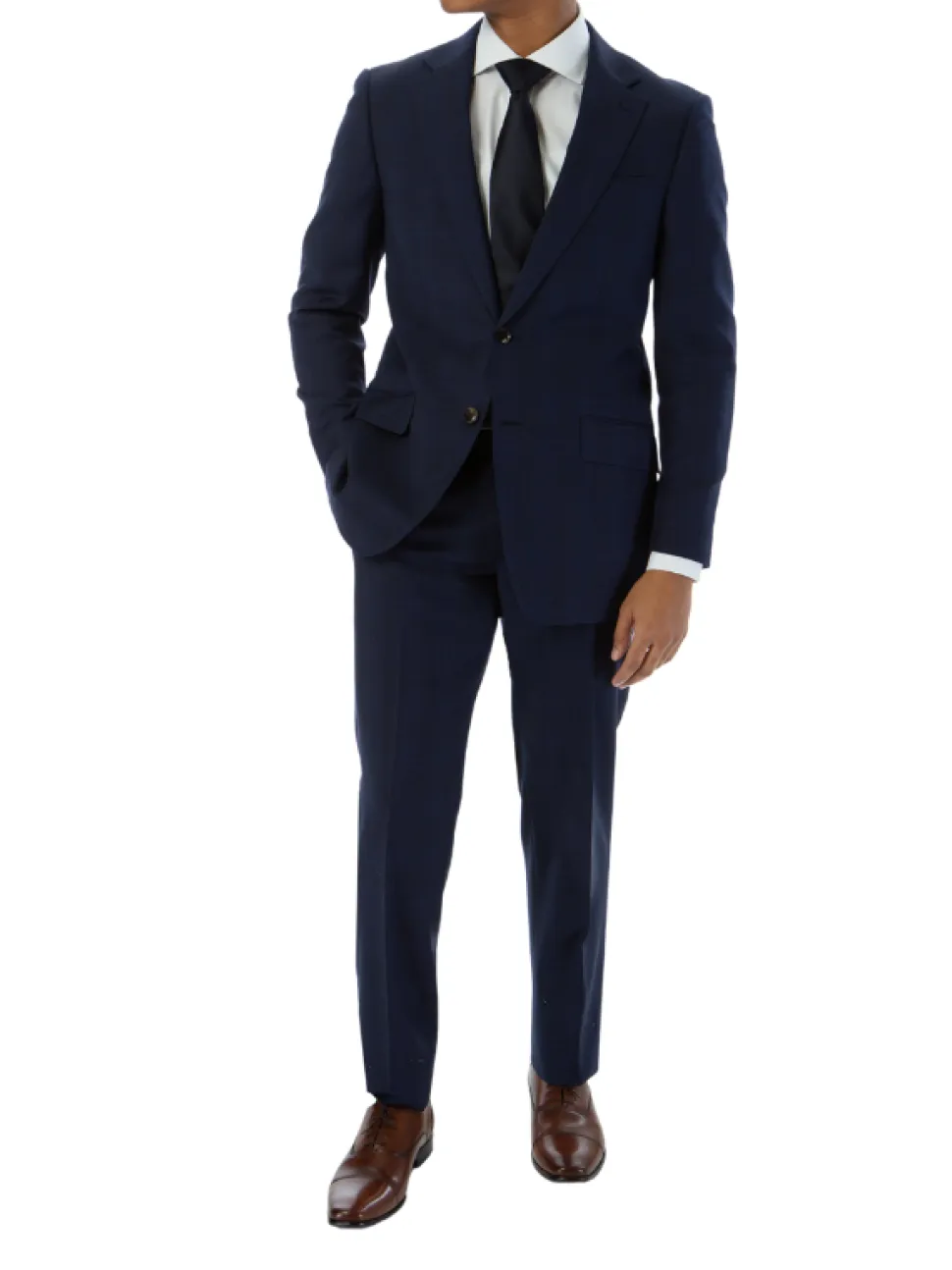 Sartoria Mazara Mens Slim Fit Blue Plaid 100% Wool 2 Piece Suit