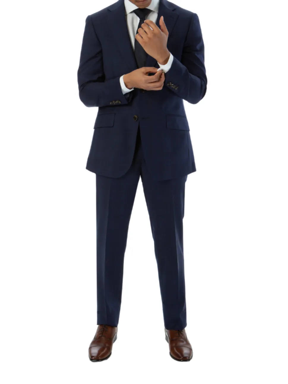 Sartoria Mazara Mens Slim Fit Blue Plaid 100% Wool 2 Piece Suit