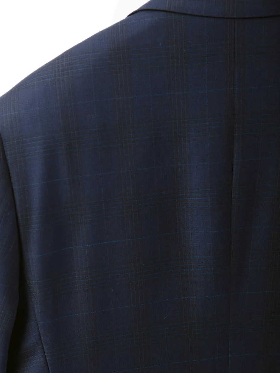 Sartoria Mazara Mens Slim Fit Blue Plaid 100% Wool 2 Piece Suit
