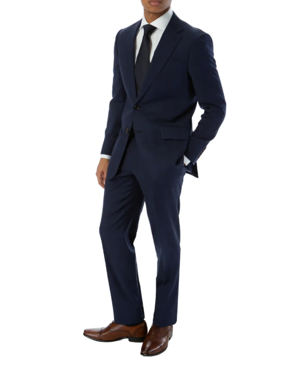 Sartoria Mazara Mens Slim Fit Blue Plaid 100% Wool 2 Piece Suit