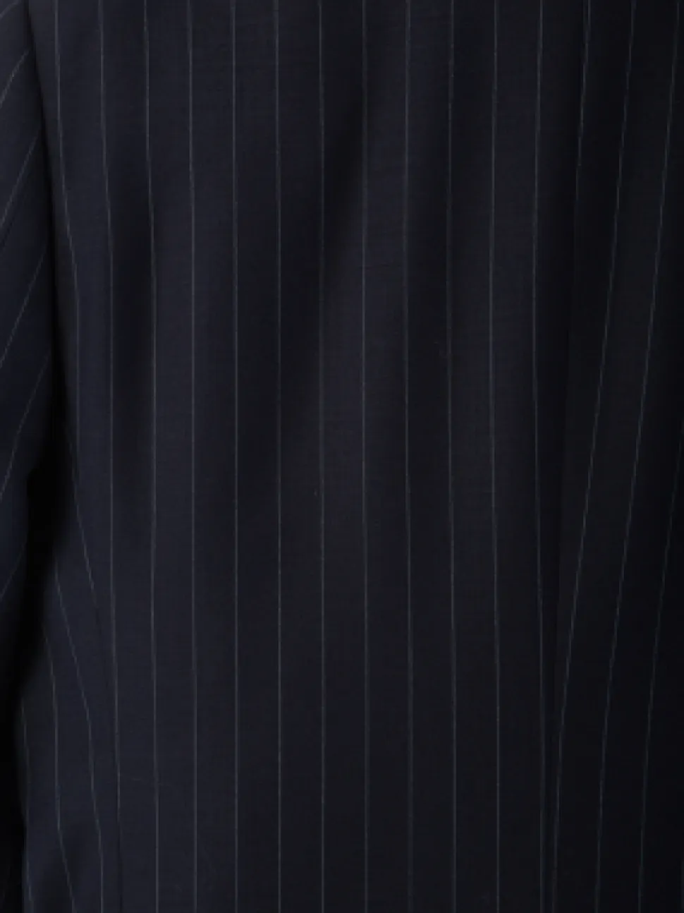 Sartoria Mazara Mens Slim Fit Navy Blue & Gray Pinstriped 100% Wool Suit With Peak Lapels