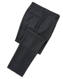 Sartoria Mazara Solid Black Slim Fit Notch Lapel 2-Button Wool Suit