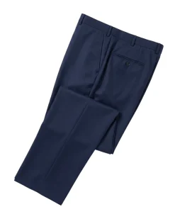 Sartoria Mazara Textured Navy Classic Fit Notch Lapel Wool 2-Button Suit