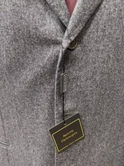 Sartoria Partenopea Mens 40L Solid Gray 100% Wool 3 Button 2 Piece Suit
