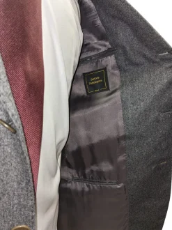 Sartoria Partenopea Mens 40L Solid Gray 100% Wool 3 Button 2 Piece Suit