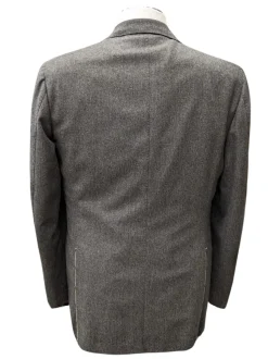 Sartoria Partenopea Mens 40L Solid Gray 100% Wool 3 Button 2 Piece Suit