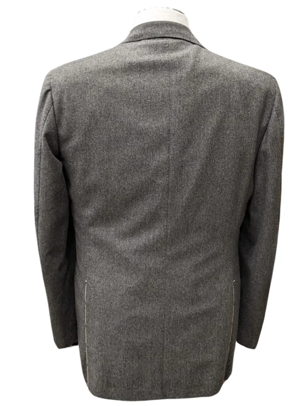 Sartoria Partenopea Mens 40L Solid Gray 100% Wool 3 Button 2 Piece Suit