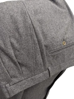 Sartoria Partenopea Mens 40L Solid Gray 100% Wool 3 Button 2 Piece Suit