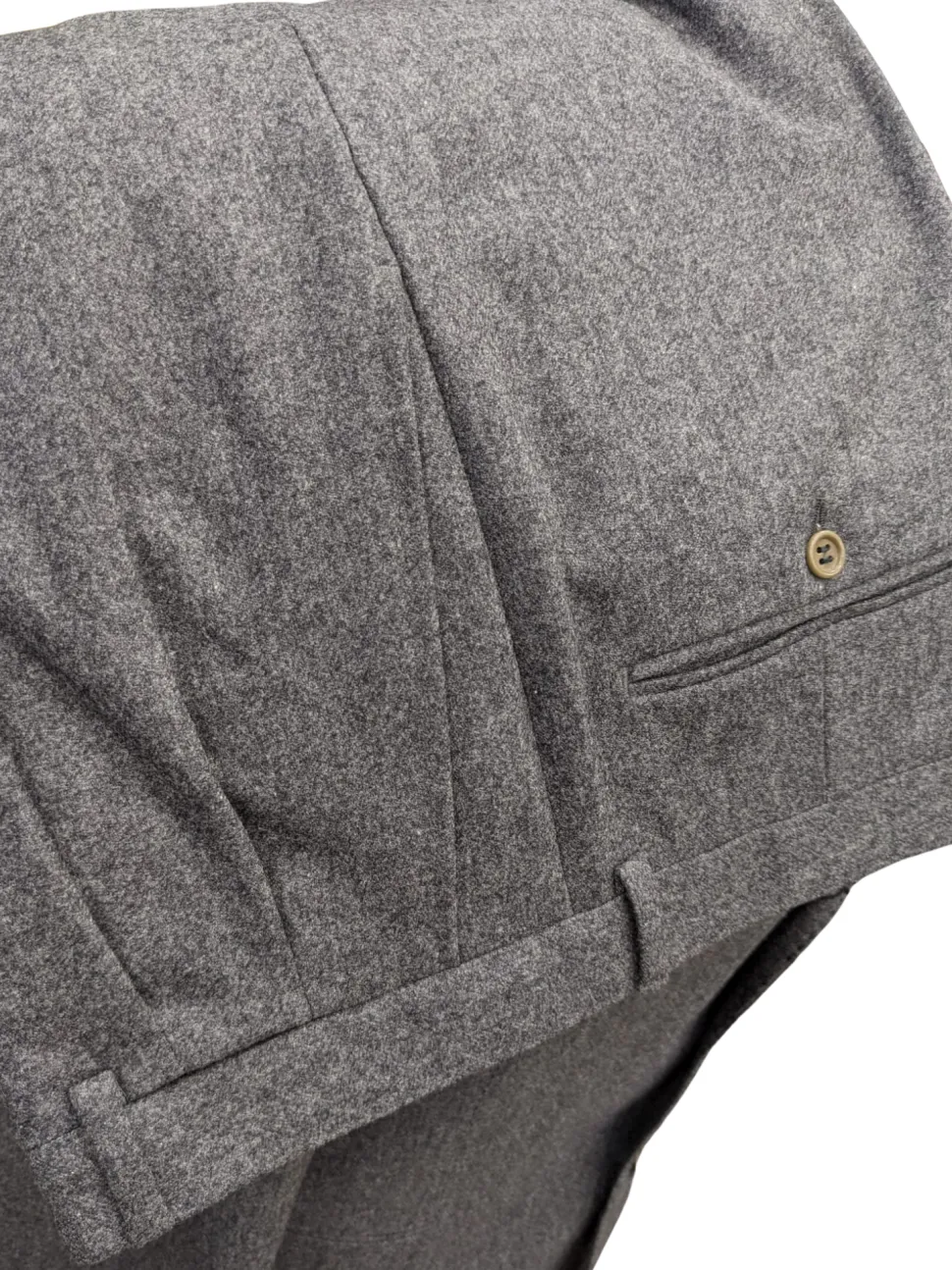 Sartoria Partenopea Mens 40L Solid Gray 100% Wool 3 Button 2 Piece Suit