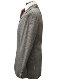Sartoria Partenopea Mens 40L Solid Gray 100% Wool 3 Button 2 Piece Suit