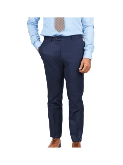Slim Fit Blue Check Guabello Wool Light Flannel Suit