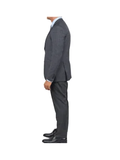 Slim Fit Gray Glen Plaid Zignone Worsted Wool Suit