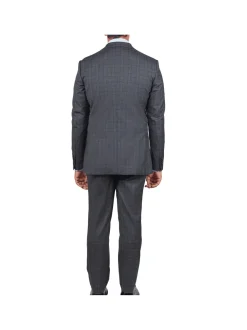 Slim Fit Gray Glen Plaid Zignone Worsted Wool Suit