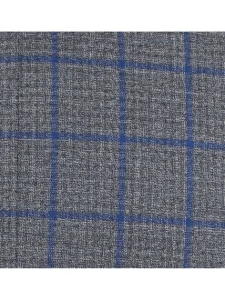 Slim Fit Grey Textured Marzotto Wool Peak Lapel Suit