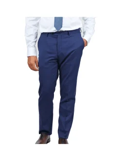 Slim Fit Solid Dark Blue Marzotto Gabardine Wool Suit