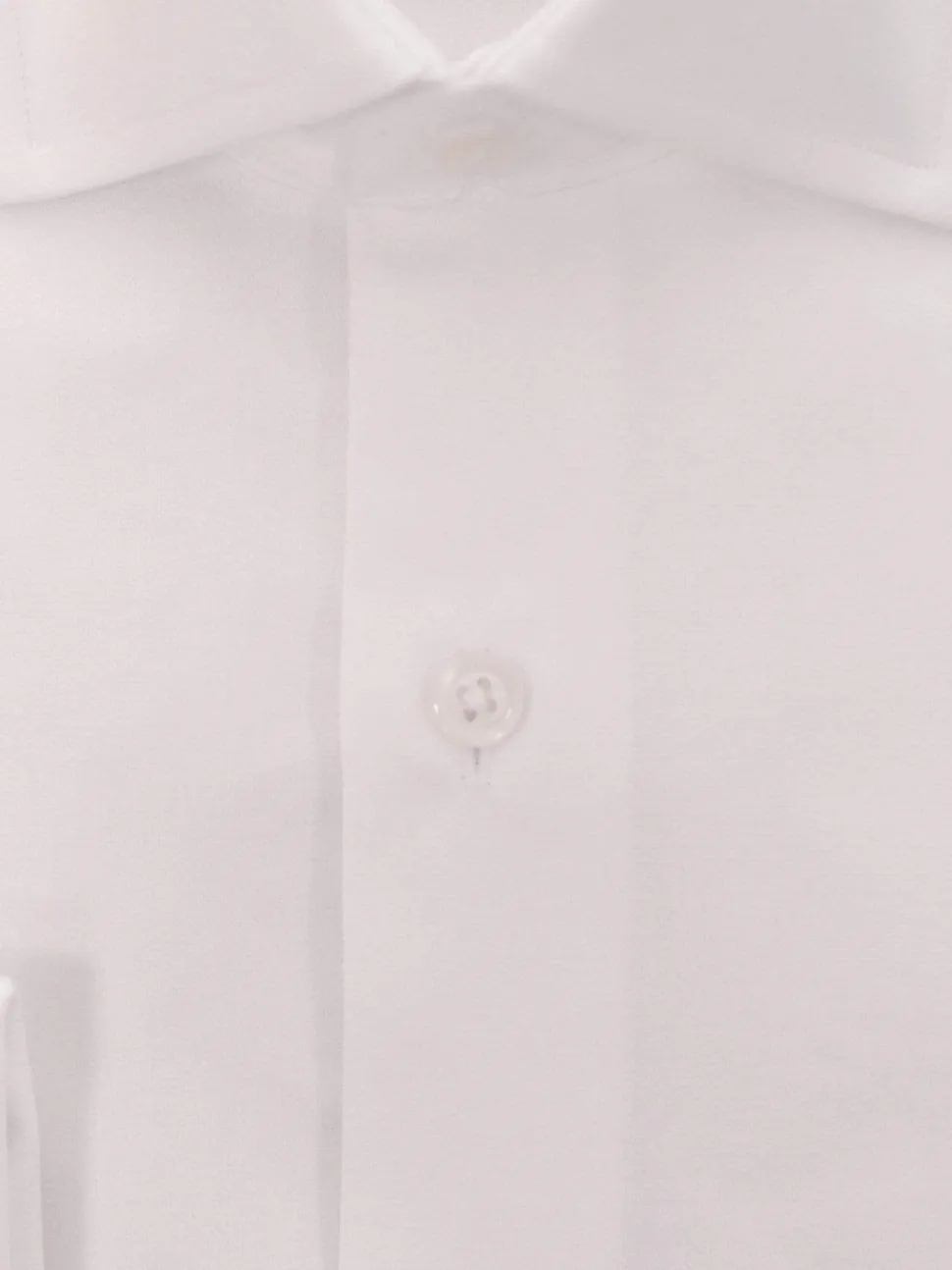 Slim Fit Solid White French Cuff Wrinkle Free 80's 2ply Cotton Dress Shirt
