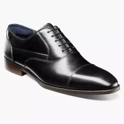 Stacy Adams Kallum Mens Black Lace-up Oxford Leather Dress Shoes