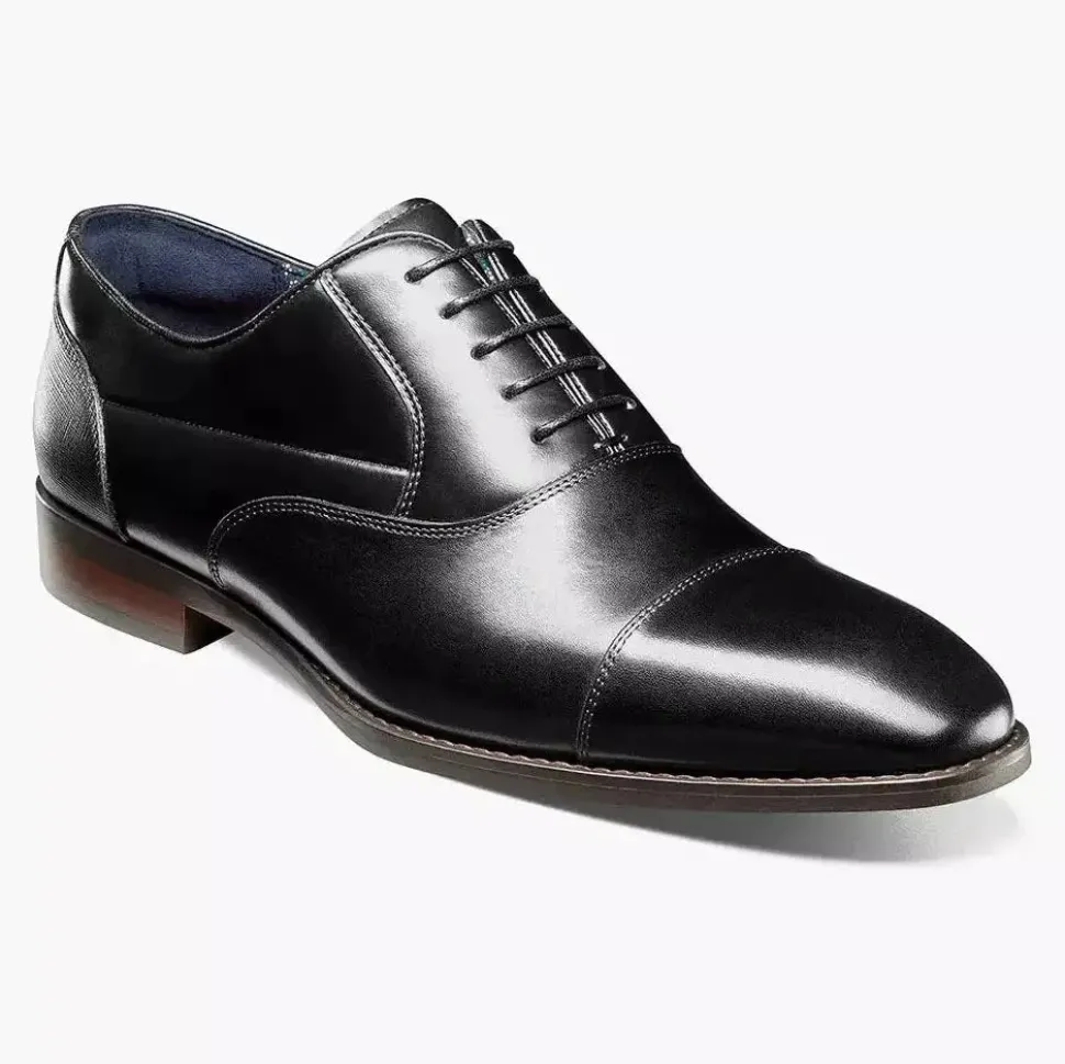 Stacy Adams Kallum Mens Black Lace-up Oxford Leather Dress Shoes