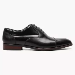 Stacy Adams Kallum Mens Black Lace-up Oxford Leather Dress Shoes