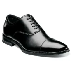 Stacy Adams Kordell Black Oxford Cap Toe Leather Dress Shoes