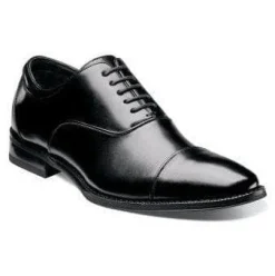 Stacy Adams Kordell Black Oxford Cap Toe Leather Dress Shoes
