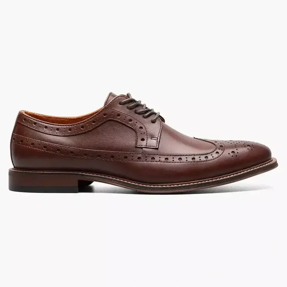 Stacy Adams Marledge Mens Bordeaux Leather Lace Up Oxford Dress Shoes