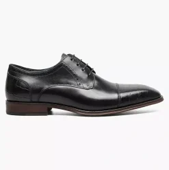 Stacy Adams Penley Men's Black Leather Cap Toe Oxford Dress Shoes