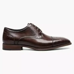 Stacy Adams Penley Men's Brown Leather Cap Toe Oxford Dress Shoes
