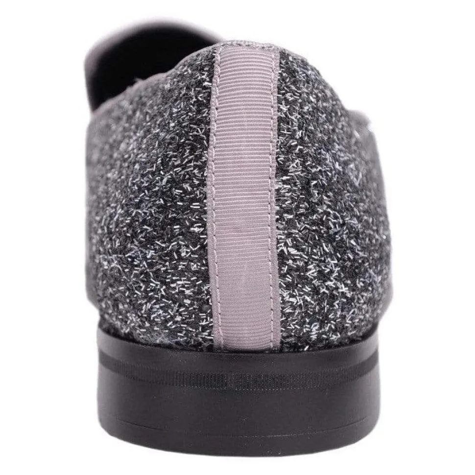Stacy Adams Swank Silver & Gray Sparkle Slip-on Dress Shoes