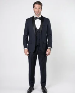 Statement 3 Piece Tuxedo Shawl Lapel - Navy