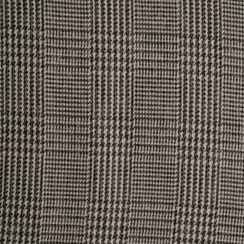 Steven Land Black Glen Check Spread Collar French Cuffs Wrinkle & Shrink Free Cotton Dress Shirt