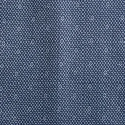 Steven Land Blue Micro Geometric Regular Fit Spread Collar Wrinkle & Shrink Free Cotton Dress Shirt