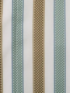 Steven Land Brown & Sage Striped Club Collar French Cuff 100% Cotton Wrinkle & Shrink Free Dress Shirt