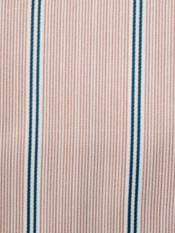 Steven Land Brown Stripe Spread Collar French Cuff Wrinkle & Shrink Free Dress Shirt