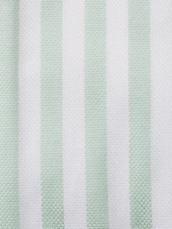 Steven Land Elite Men's Mint Green Stripe French Cuff Cutaway Collar Cotton Dress Shirt